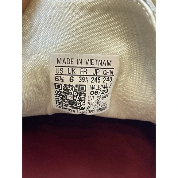 Unisex Sambas OG Adidas X Rich N Sporty Men's 6.5 Women's 8.0 Burgundy - Picture 6 of 8